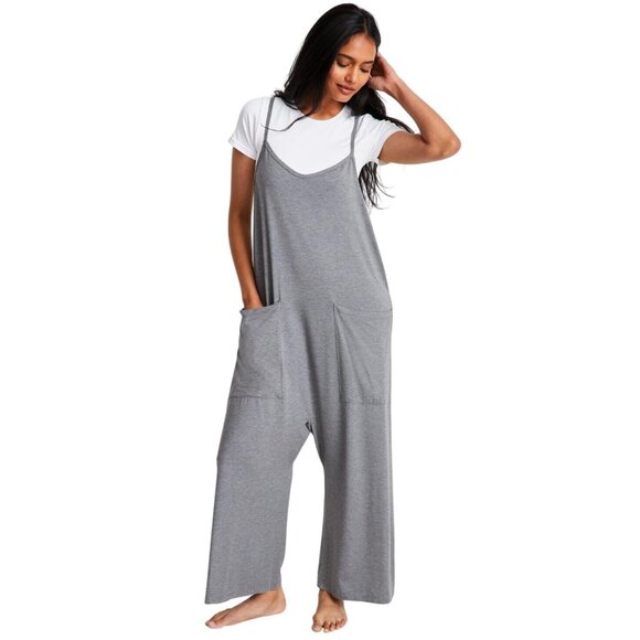 NWT State Of Day Sleeveless Knit Jumpsuit 100201527MS Pewter Heather Gray XL - Picture 1 of 8